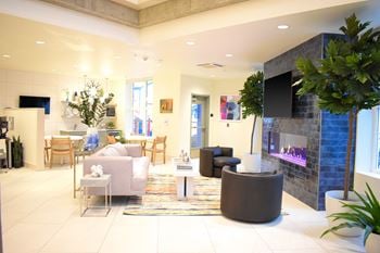 Resident lounge with complimentary coffee bar
